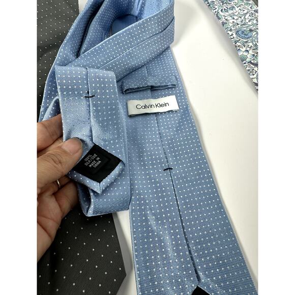 Men’s Tie Lot of 6 — Floral & Modern Polka Dot Styles Express, H&M, Calvin Klein - Picture 9 of 11